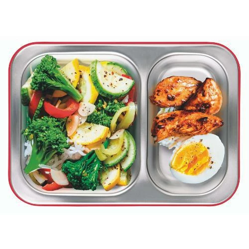 Avanti 2 Compartment Steel Lunchbox Grey - Image 2