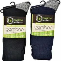 Geographe Camping & Tackle World Bamboo 2 Pack 3-Yarn Work Socks