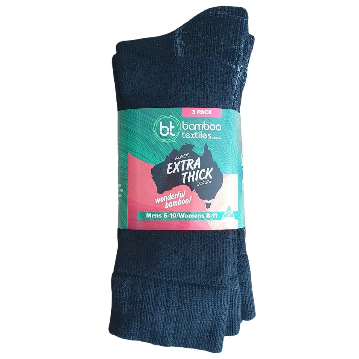 Geographe Camping & Tackle World Bamboo Socks Aussie Extra Thick 3 Pack