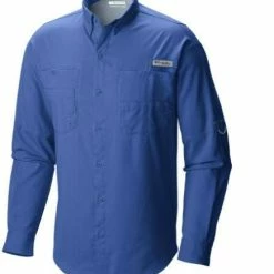 Columbia Tamiami II Long Sleeve Shirt Mens Vivid Blue
