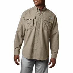 Columbia PFG Bahama Long Sleeve Shirt Mens Fossil