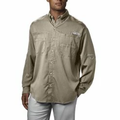 Columbia Tamiami II Long Sleeve Shirt Mens Fossil