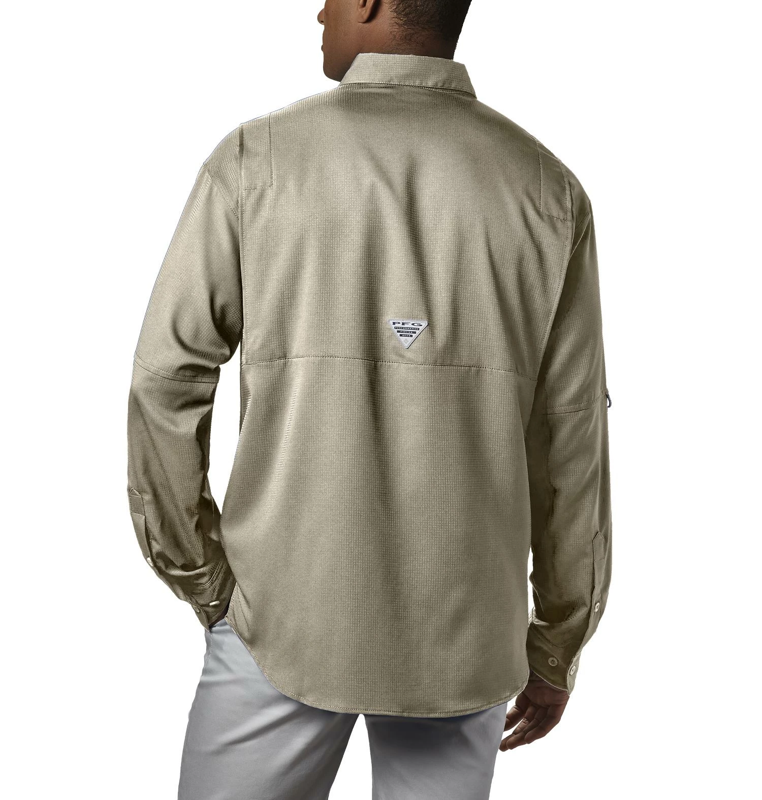 Columbia Tamiami II Long Sleeve Shirt Mens Fossil - Image 2