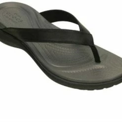 Crocs Capri V Flip Womens Black Graphite