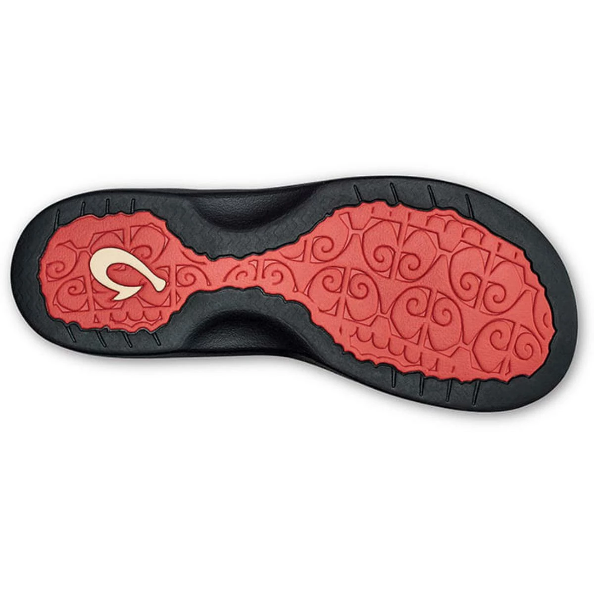 Olukai Ohana Thong Womens Hot Coral Black - Image 3