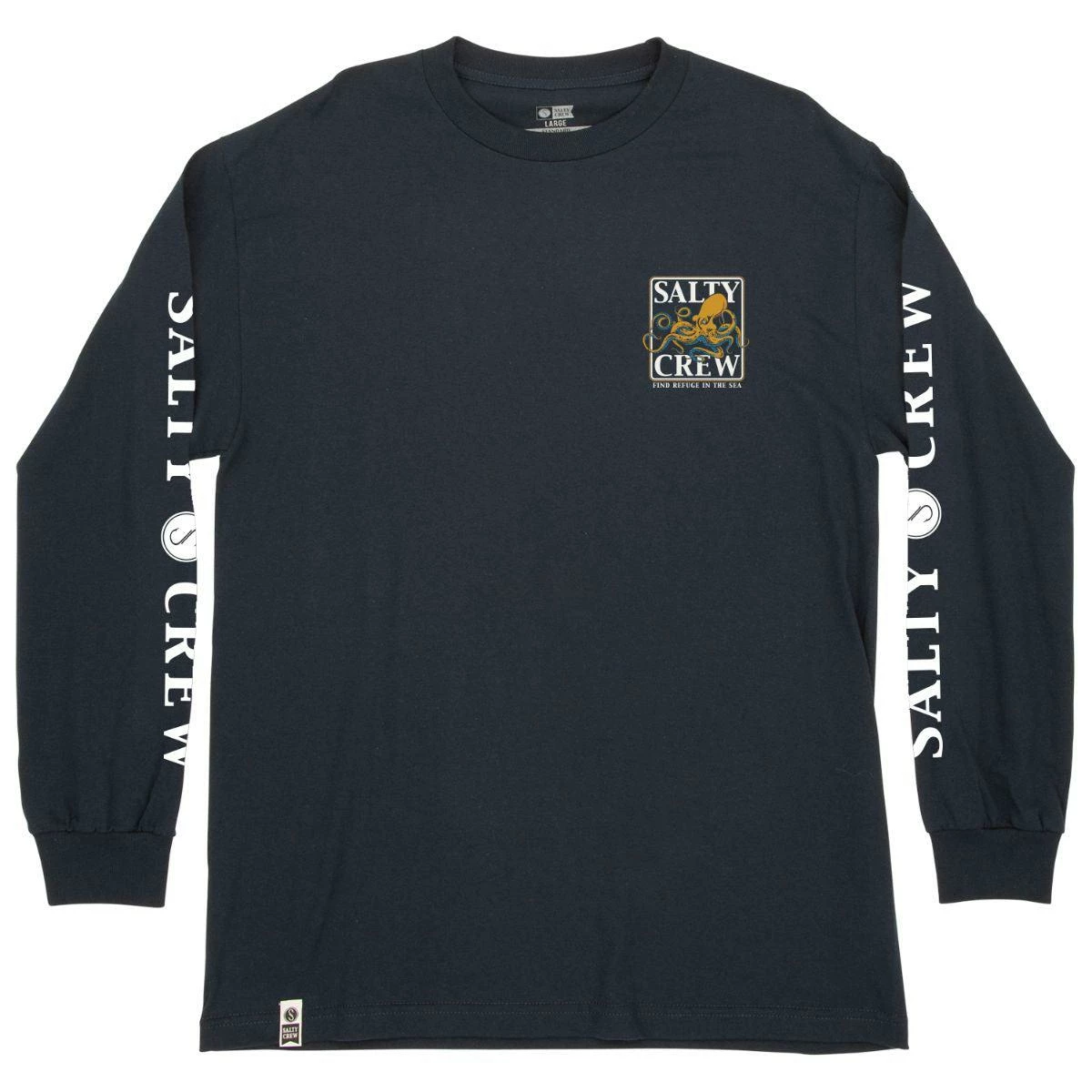 Salty Crew Ink Slinger Standard L/S Tee Navy - Image 2