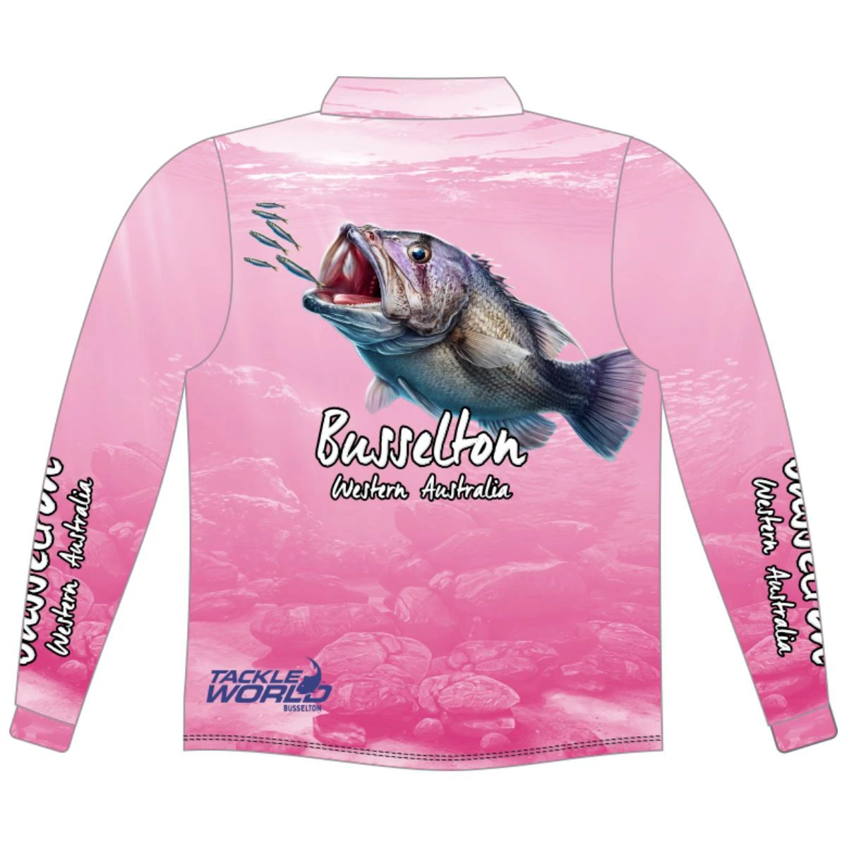 Switchbait Tackle World Busselton Dhu Shirt Kids Pink - Image 2